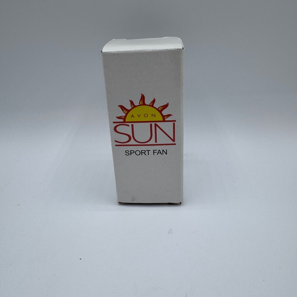 Avon Sun Sport Fan Vintage 2003 Blue Portable Handheld Battery Operated Lanyard